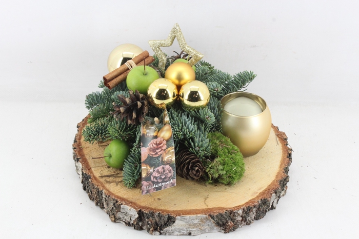 arr5 Kerst MB474 - Hout schijf 1wax