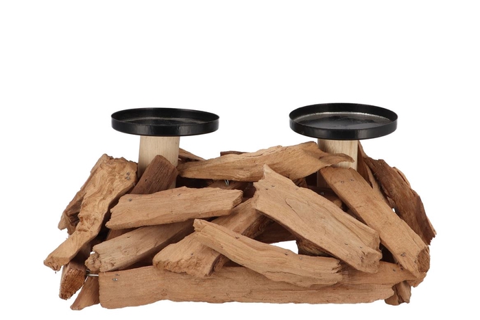 <h4>Nature Driftwood T-light 32x20x13cm</h4>