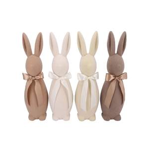 Easter Flock Natural Brown Bunny Bow Ass 20x20x70cm