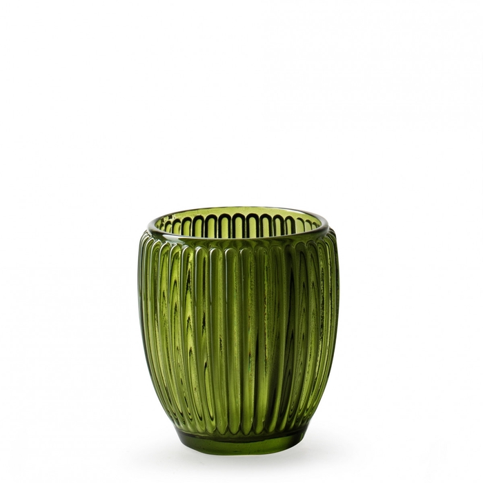 Theelichth. Glas Millie d08.5*9.5cm