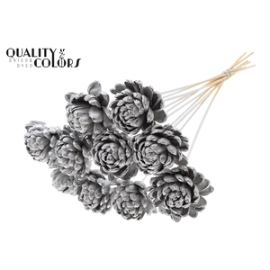 Shola New Beauty Rose Ø8cm on stem Silver