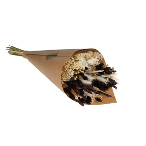 Droogbloemen-Field Bouquet Exclusive Medium 50cm-Brown&White