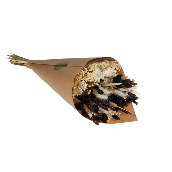 Droogbloemen-Field Bouquet Exclusive Medium 50cm-Brown&White