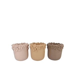 Gigi Natural Brown Mix Flower Pot Ass 20x20x17cm Nm