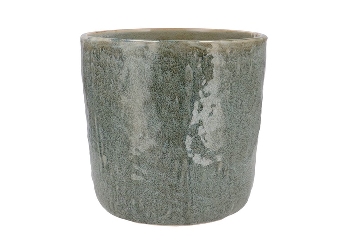 <h4>Iron Stone Light Blue Glazed Pot 19x17cm</h4>