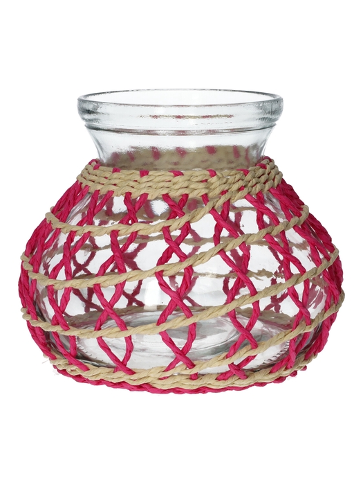 <h4>DF02-740483900 - Vase Vina d11.5/18.5xh15.5 fuchsia/natural</h4>