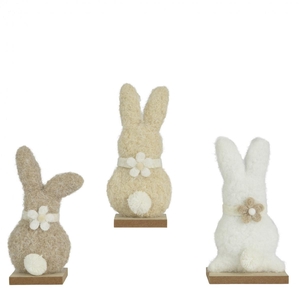 Pasen Deco konijn teddy d07*15cm