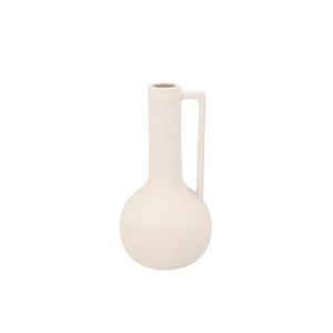 Florence White Vase Can 18x18x34cm Nm