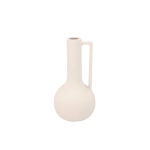 Florence White Vase Can 18x18x34cm Nm