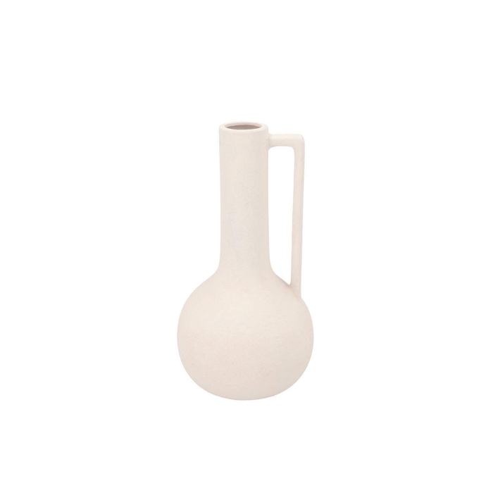 <h4>Florence White Vase Can 18x18x34cm Nm</h4>