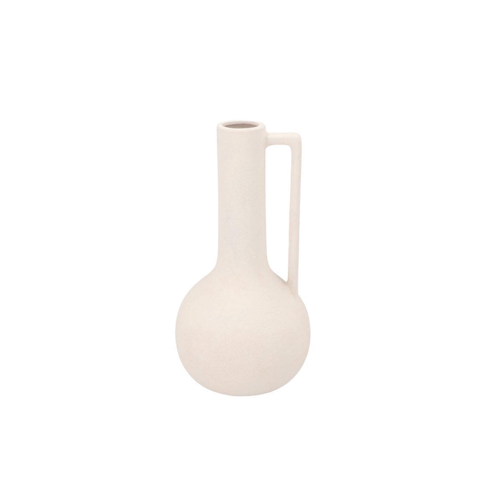 <h4>Florence White Vase Can 18x18x34cm Nm</h4>