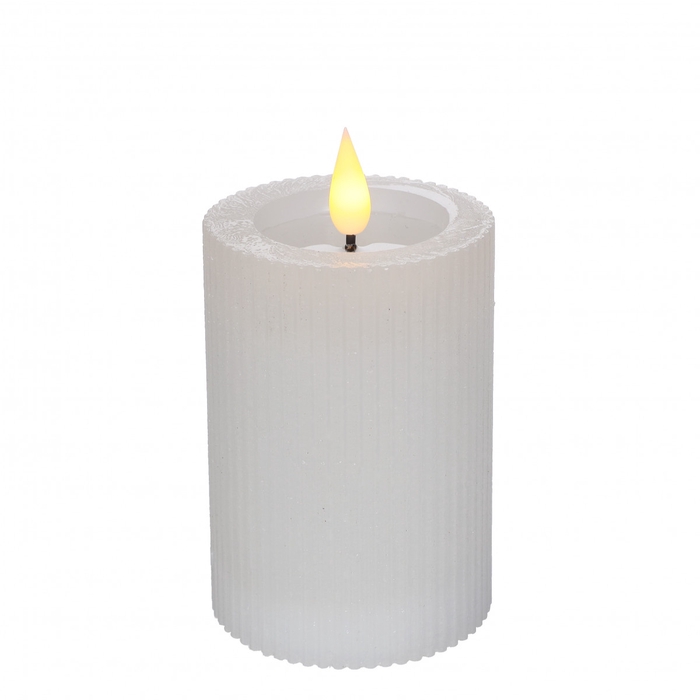 <h4>Candle LED cylind.rib d07*10cm ex.AAA</h4>