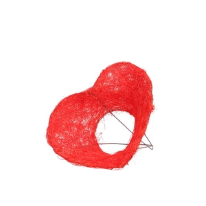 Valentine Bouquetholder heart sisal 14cm