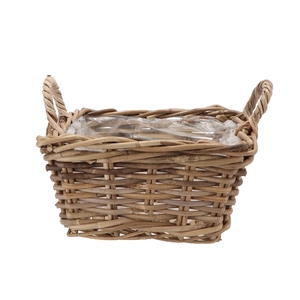 Rattan Ivy Pot Square 30x15cm