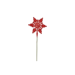Pick Shine Snowflake Jolly Red 25cm Per 24