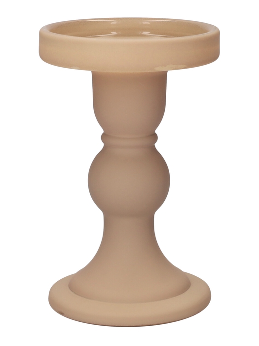 <h4>DF02-666827800 - Candle holder Liora d8.5xh13 beige matt</h4>