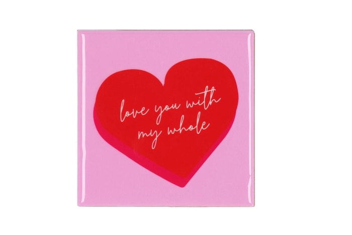 Tile Love Heart Pink 10x10x1cm