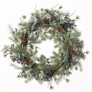 AF Wreath Berry/Eucalyp MixD45