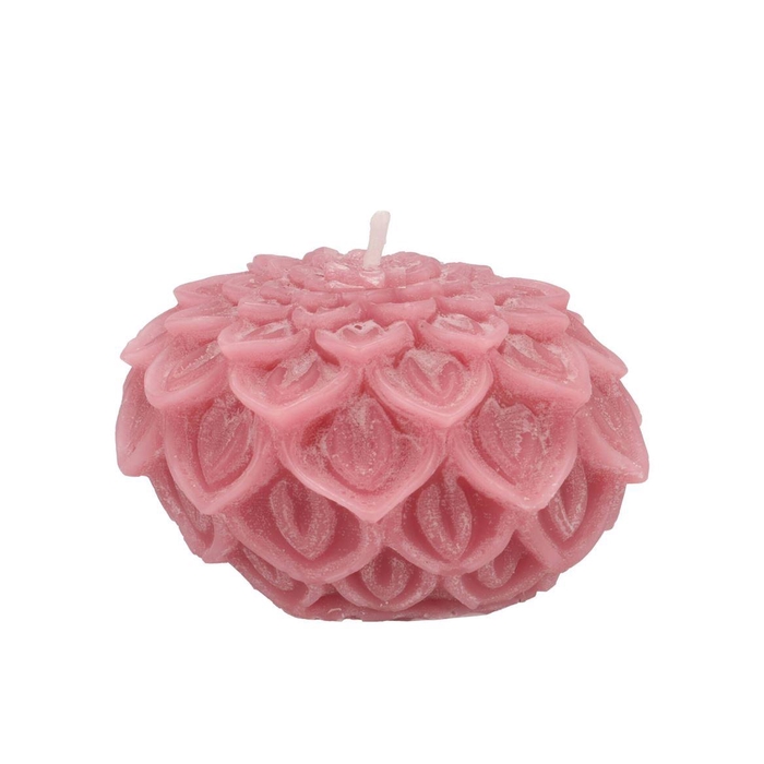 <h4>Candle Dahlia Old Dark Pink 12x8cm</h4>