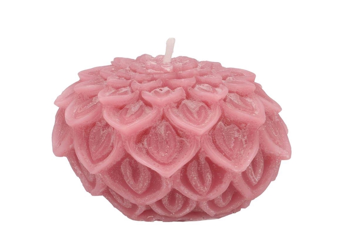 <h4>Candle Dahlia Old Dark Pink 12x8cm</h4>