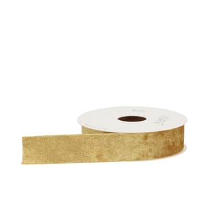 Ribbon Velvet Ice Green Gold 5mx25mm Nm