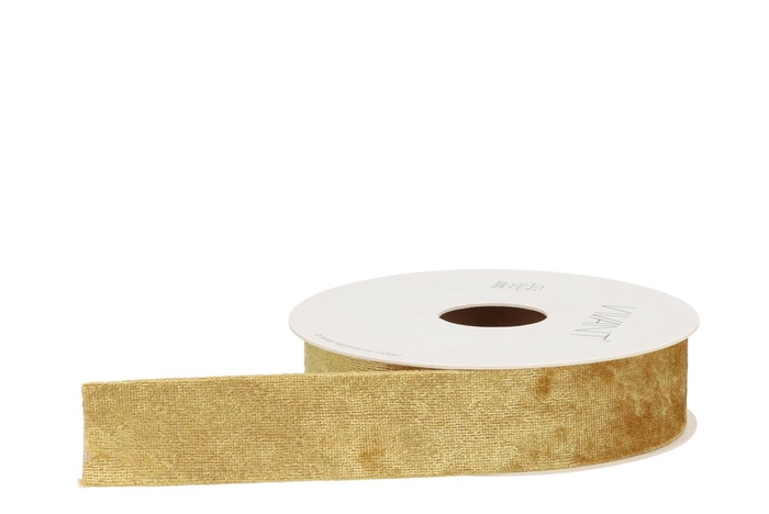 <h4>Ribbon Velvet Ice Green Gold 5mx25mm</h4>