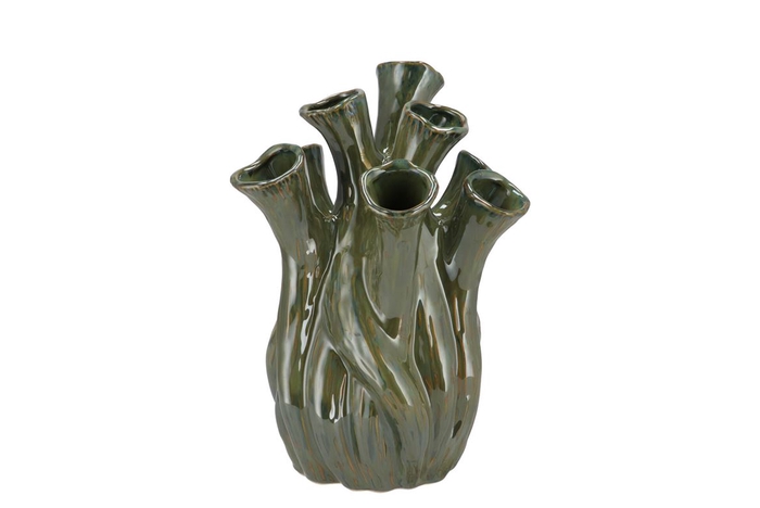 Milou Majestic Green Vase Aglio Organic 22x22x29cm