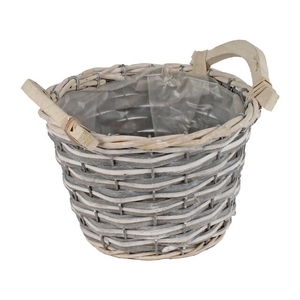 Basket Baku chipwood 21xH14cm grey
