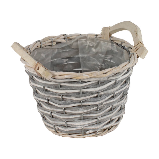<h4>Basket Baku chipwood 21xH14cm grey</h4>