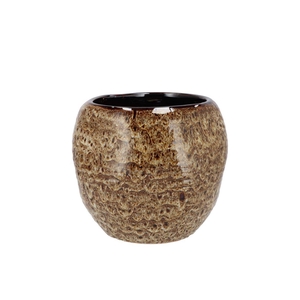 Dana Brown Cat Eye Pot 16x16x14cm