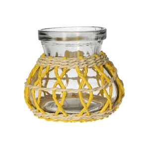 DF02-740481500 - Vase Vina d8.5/11.5xh10 yellow/natural