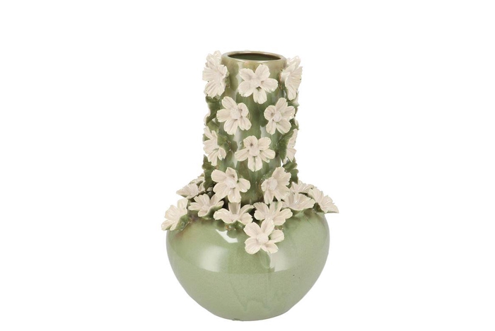 <h4>Daisy Green Vase Tube Flower 19x19x27cm</h4>