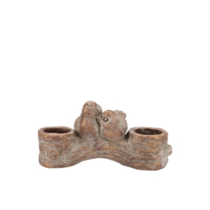 Concrete Golden Bird Branch T-light 22x9x11cm