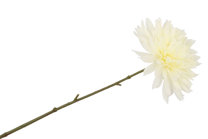 Silk Dahlia Pointy Off White 65cm Nm