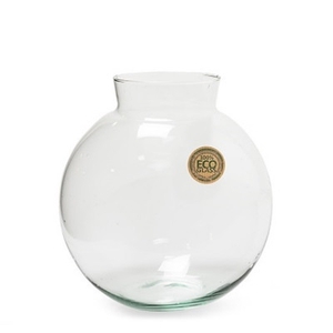Glass eco ball vase collar d10/19 19cm