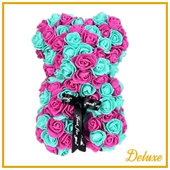 arr3 Deco beer 25cm - Summer donker roze turquoise