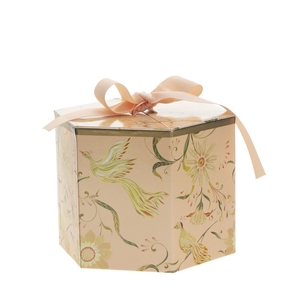 Bouquetholder Hatbox Birds d15*13cm