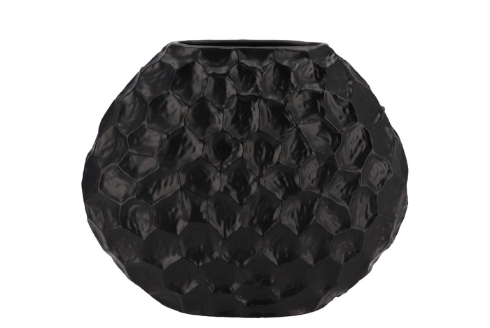 <h4>Inga Jada Black Oval Vase Structure 32x12x26cm</h4>