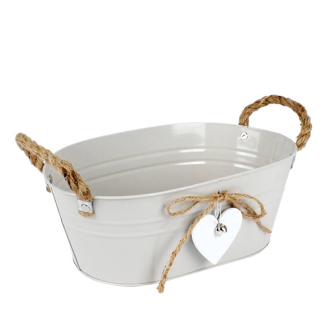 <h4>Bowl Oxford zinc ant. creme 28.5x17.5xH.11cm</h4>
