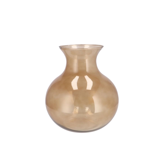 <h4>Mira Sand Glass Cone Neck Sphere Vase 20x20x21cm</h4>