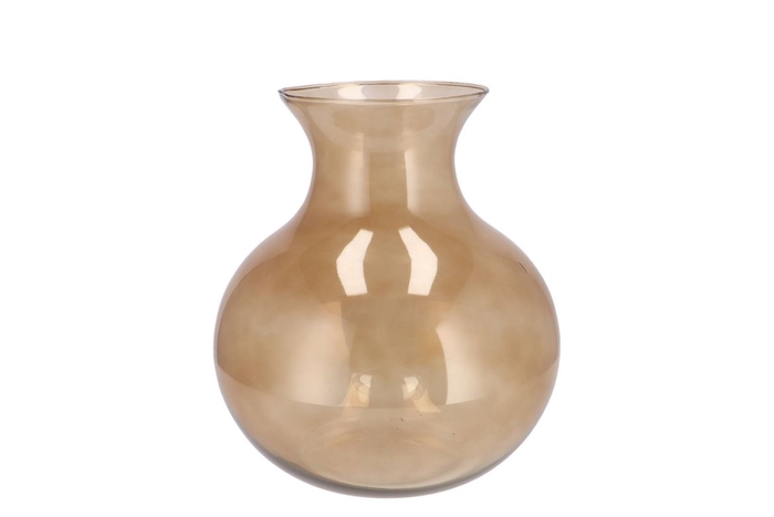 Mira Sand Glass Cone Neck Sphere Vase 20x20x21cm