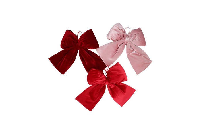 <h4>Loulou Pink Velvet Hanger Bow Ass 25cm</h4>