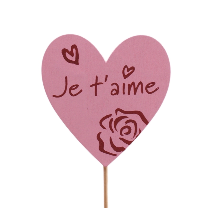 <h4>Valentine 50cm Heart Je t'aime 8cm</h4>