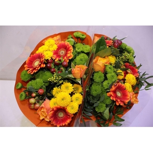 Boeket Biedermeier Geel/oranje