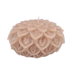 CANDLE DAHLIA SAND 15X10CM