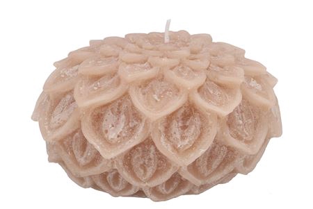 <h4>Candle Dahlia Sand 15x10cm</h4>