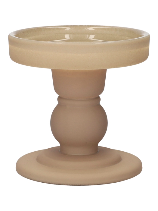 <h4>DF02-666827400 - Candle holder Liora d8.5xh8.5 beige matt</h4>