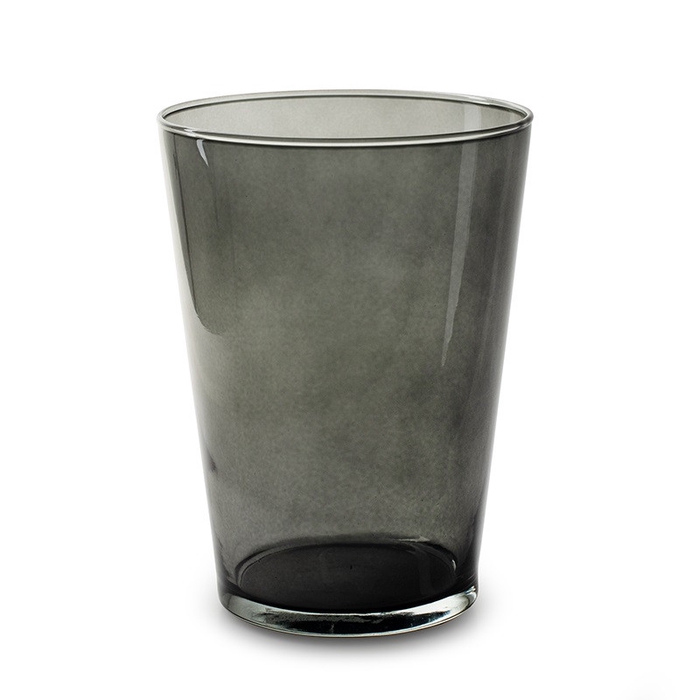 Glass vase Conical kick d14*20cm