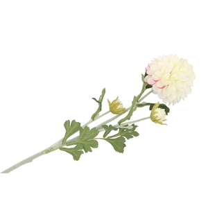 Silk Dahlia 3x White 65cm Nm