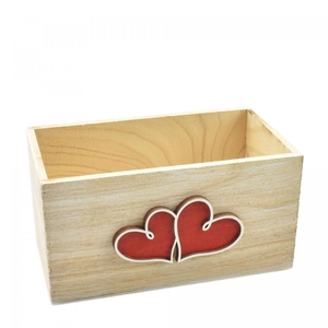 Valentine Wood heart tray 19.5*11*10cm